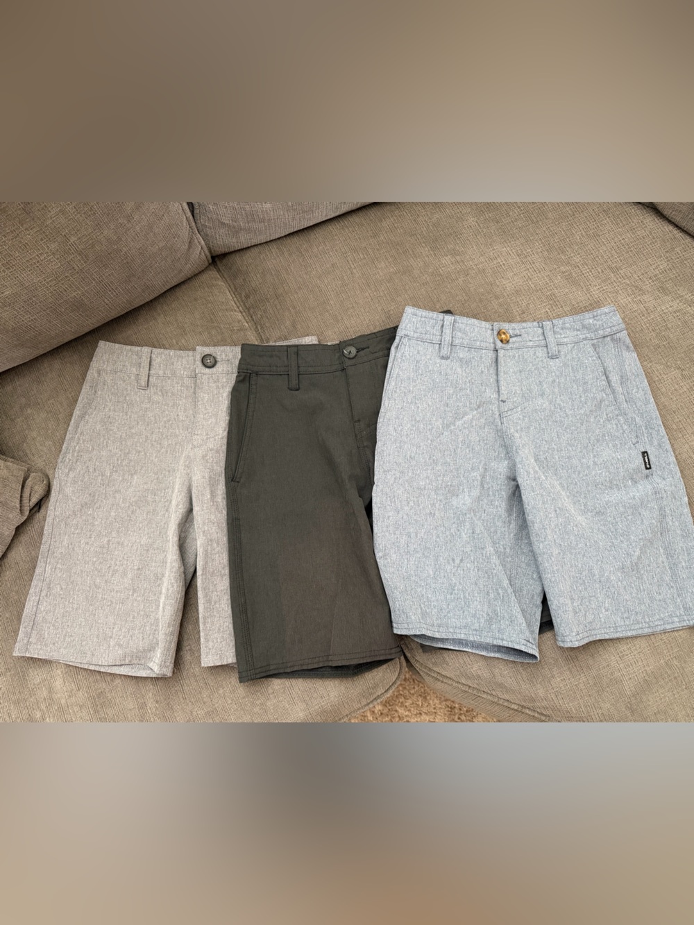 Three boys O’Neill Shorts - Light Gray, Charcoal, Heather Blue